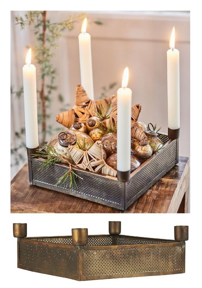 Ib Laursen Adventskranz Kerzenhalter Adventskranz Adventkerzenhalter Messing Ib Laursen von Ib Laursen