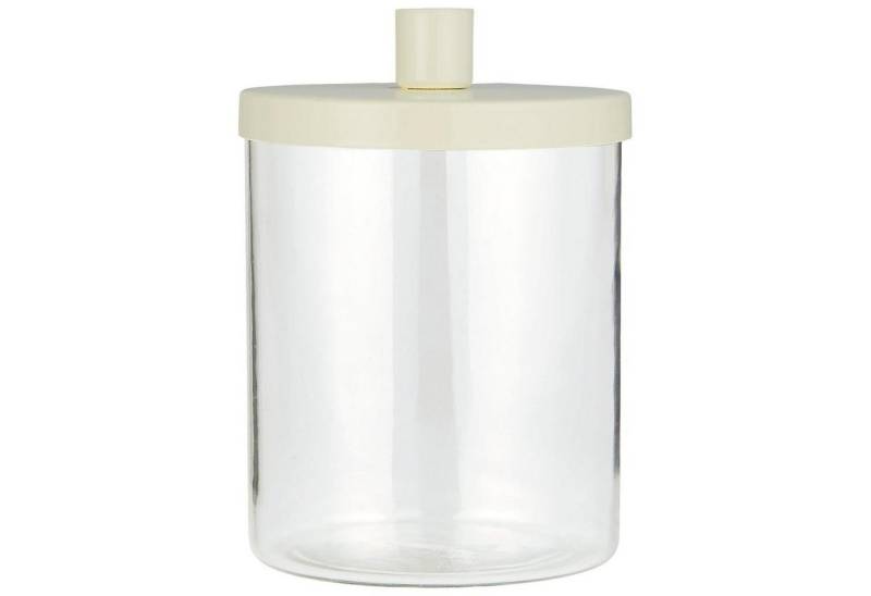 Ib Laursen Kerzenhalter Kerzenhalter Glas für Stabkerzen Metalldeckel 16.5cm, beige von Ib Laursen