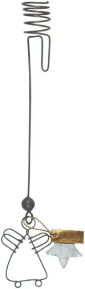 Ib Laursen Kerzenständer Kerzenhalter Herz / Engel Metall Baumkerzenhalter f.dünne Kerzen, Kerzenhänger aus Zink, für dünne Kerzen geeignet (1,3cm) von Ib Laursen