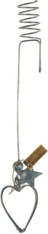 Ib Laursen Kerzenständer Kerzenhalter Herz / Engel Metall Baumkerzenhalter f.dünne Kerzen, Kerzenhänger aus Zink, für dünne Kerzen geeignet (1,3cm) von Ib Laursen