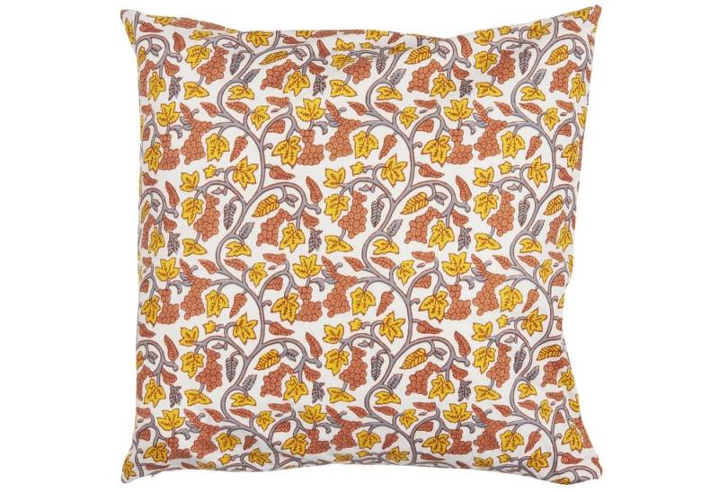 Ib Laursen Kissenbezug Annika grauen gelben und orangen Weinreben von Ib Laursen
