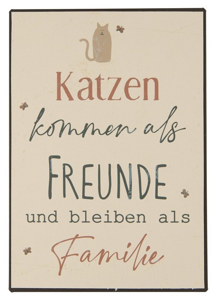 Ib Laursen Metallschild Ib Laursen - Schild Blechschild Metallschild "Katzen kommen als ..." von Ib Laursen