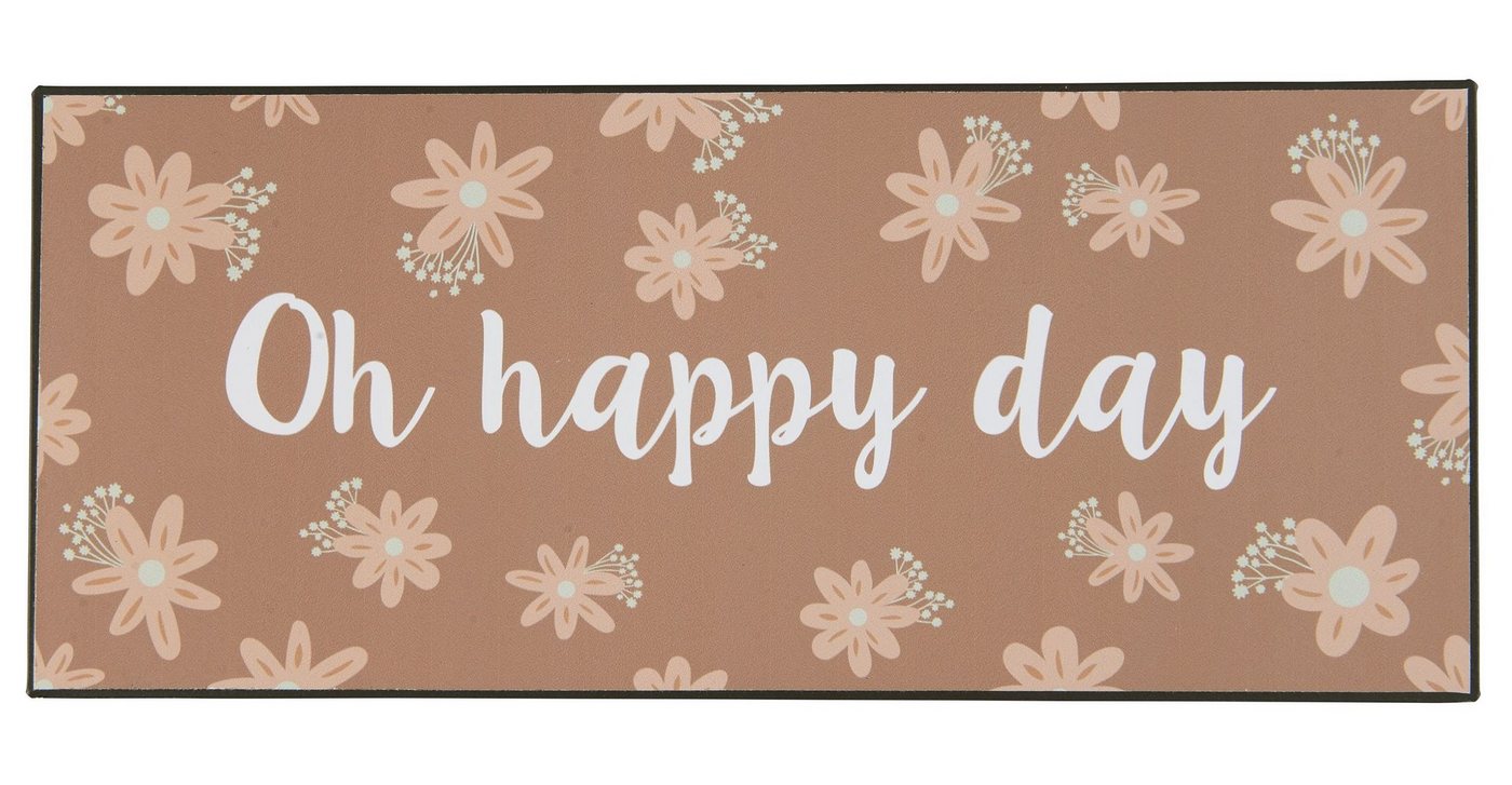 Ib Laursen Metallschild Ib Laursen - Schild Blechschild Metallschild Wandschild "Oh happy von Ib Laursen