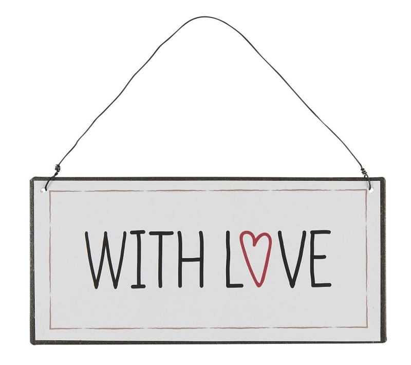 Ib Laursen Metallschild Ib Laursen - Schild Blechschild Metallschild Wandschild "With Love" von Ib Laursen