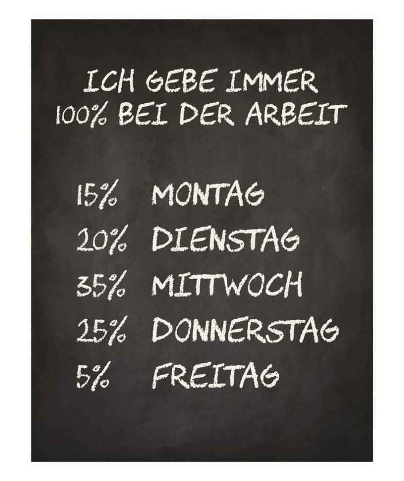 Ib Laursen Metallschild Laursen - Blechschild "Ich gebe immer 100% bei der Arbeit" von Ib Laursen