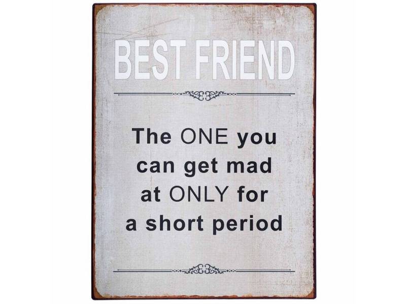 Ib Laursen Metallschild Metallschild Best Friend 35x26 cm Deko Geschenk Spruch Schild von Ib Laursen