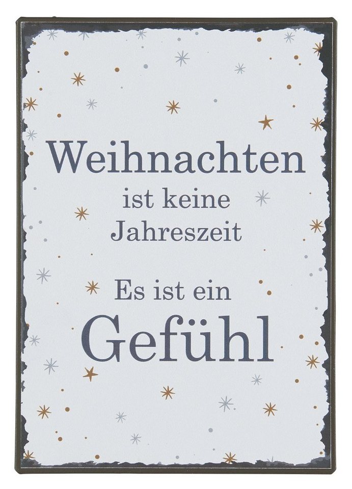 Ib Laursen Metallschild Wandschild Metallschild Schild "Weihnachten ... ein Gefühl" Ib von Ib Laursen
