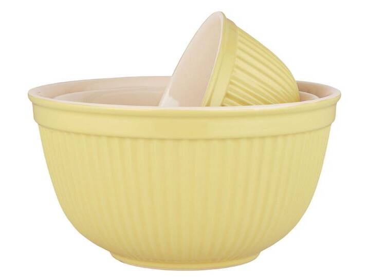 Ib Laursen Schüssel 3er Schüssel Set Schüsselsatz Keramik Mynte Lemonade Gelb , Keramik, (Schüssel-Set bestehend aus 3 Schüsseln), gelb von Ib-Laursen