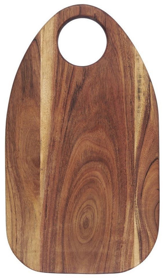 Ib Laursen Servierbrett Schneidebrett Schneidbrett Holz Brett mit Loch 25x44cm Ib Laursen Ib Laursen Servierbrett Schneidebrett Schneidbrett Holz Brett mit Loch 25x44cm Ib Laursen von Ib Laursen
