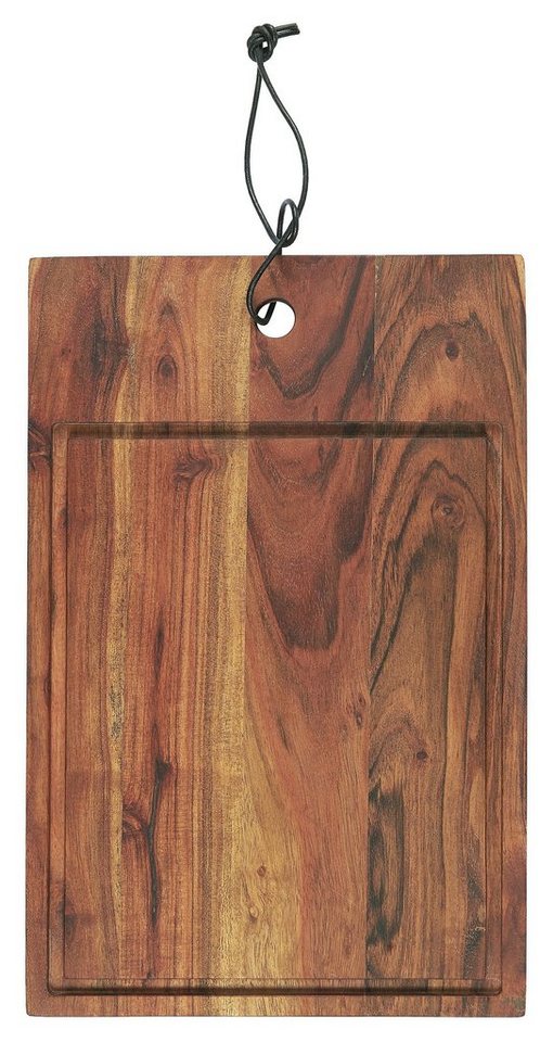 Ib Laursen Schneidebrett Schneidebrett Schneidbrett Holz Brett mit Rille 25x38cm Ib Laursen von Ib Laursen