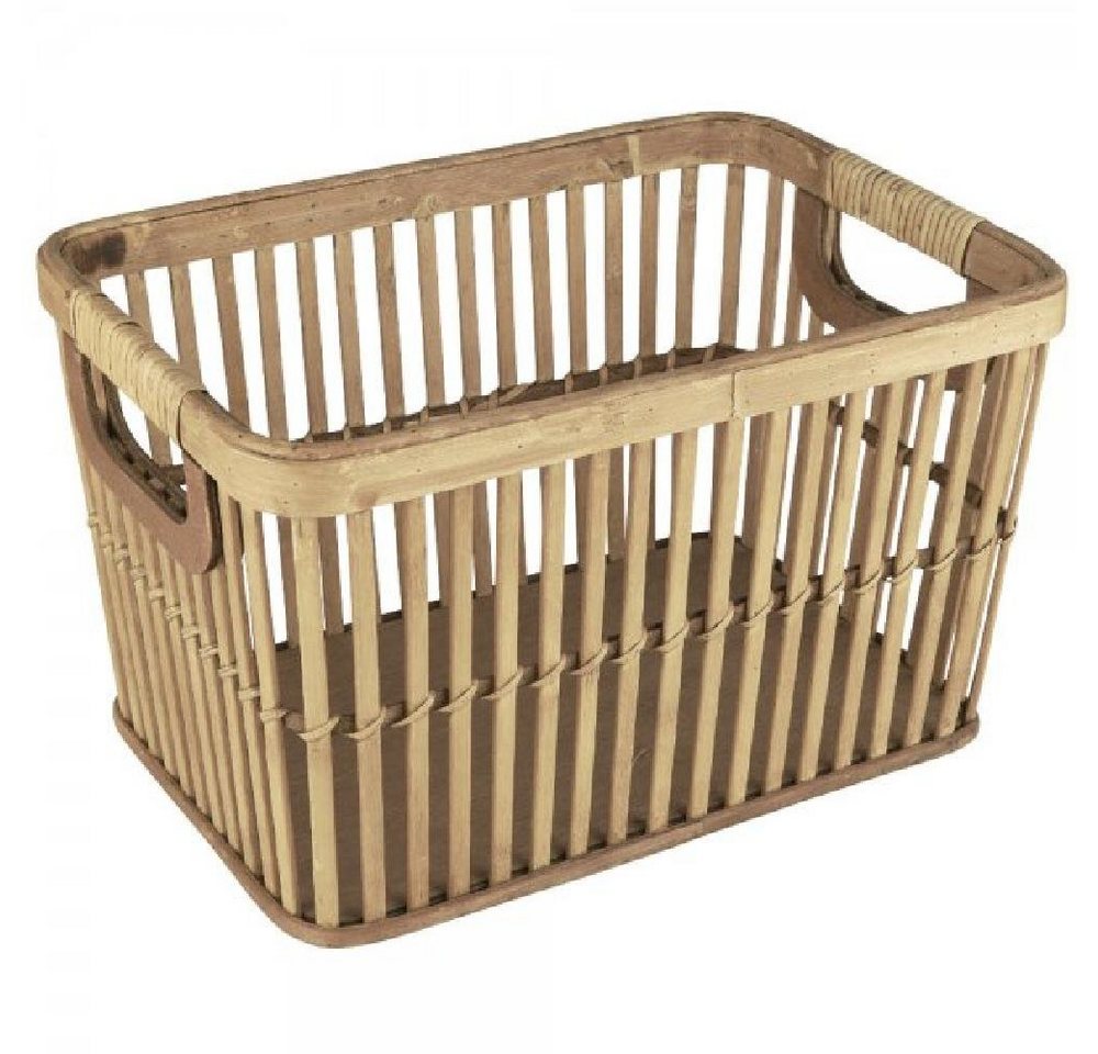 Ib Laursen Servierschale Ib Laursen Korb mit Griffen offenes Geflecht Bambus (20x21x34cm) von Ib Laursen