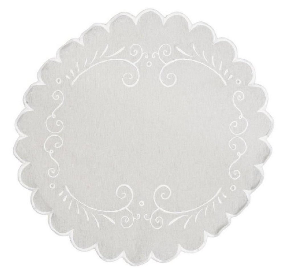 Ib Laursen Serviettenhalter Ib Laursen Serviette für Brotkörbe Rund mit Stickereien (30cm) von Ib Laursen