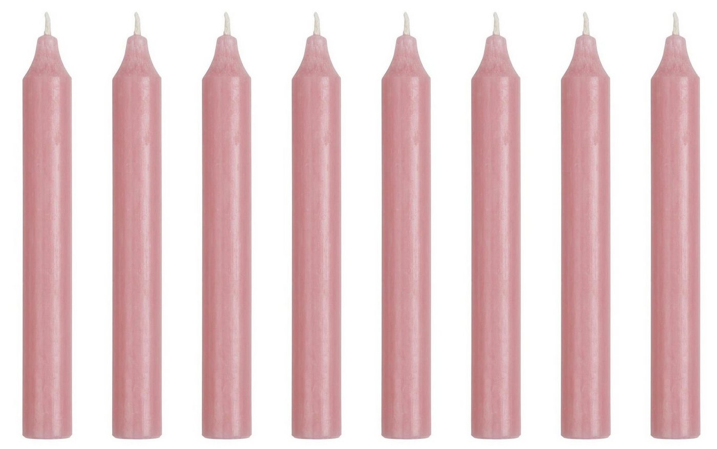 Ib Laursen Tafelkerze (Packung, 8-tlg., Pack), Stab Kerzen 8er Set in rustikalem Design. Farbe ROSE RUSTIKAL von Ib Laursen