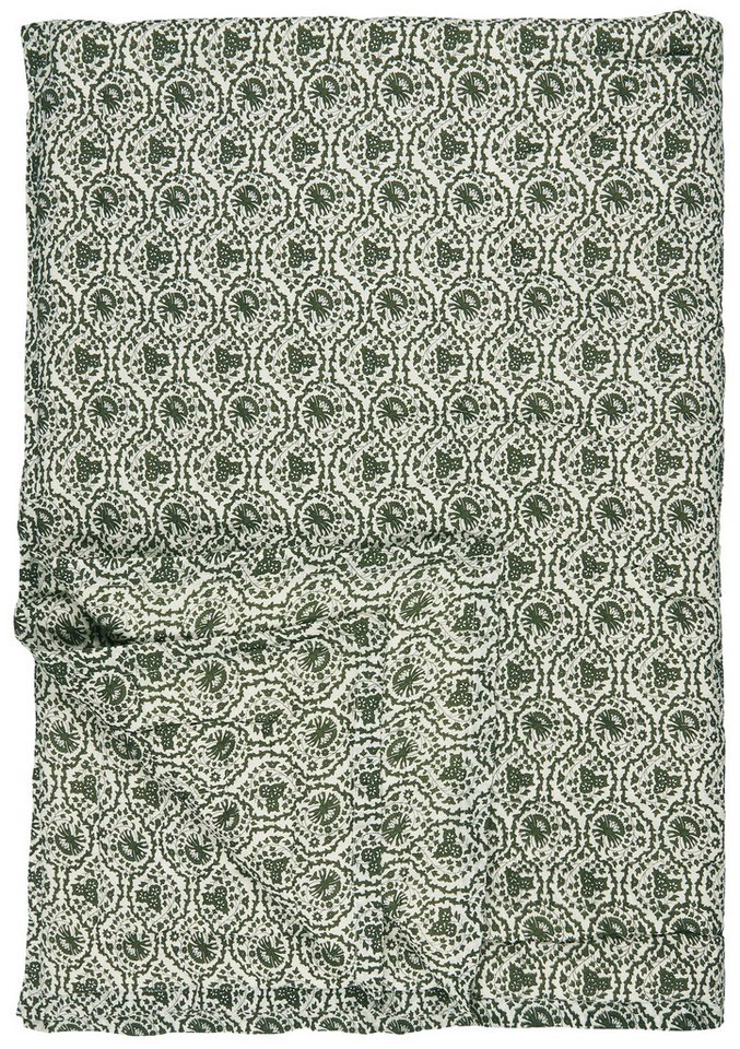 Ib Laursen Tagesdecke Ib Laursen - Decke Quilt Tagesdecke Überwurf 170x130cm Weiß Grün von Ib Laursen