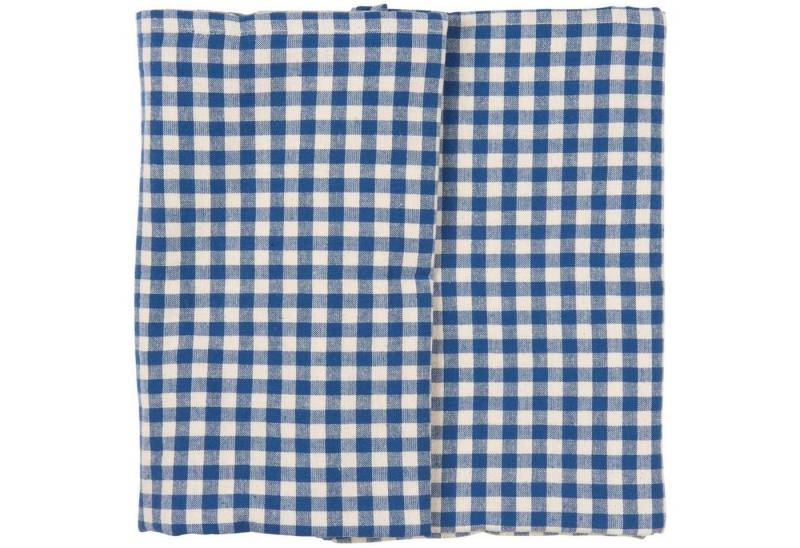 Ib Laursen Tischdecke Lucas länglich dunkelblau kariert von Ib Laursen