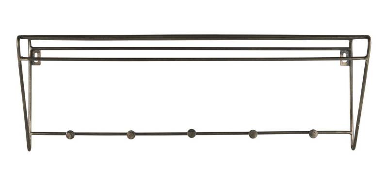 Ib Laursen Wandgarderobe Garderobe Hutablage 5 Haken Brooklyn Metall Ib Laursen 31088-25 von Ib Laursen