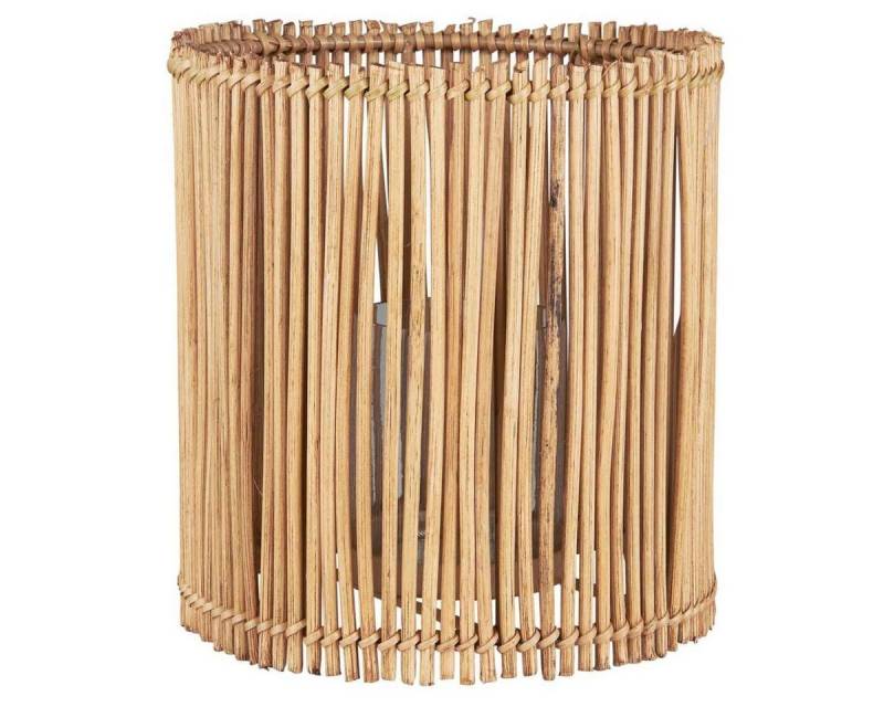 Ib Laursen Windlicht Hurricane aus Rattan und Bambus mit Glaseinsatz von Ib Laursen