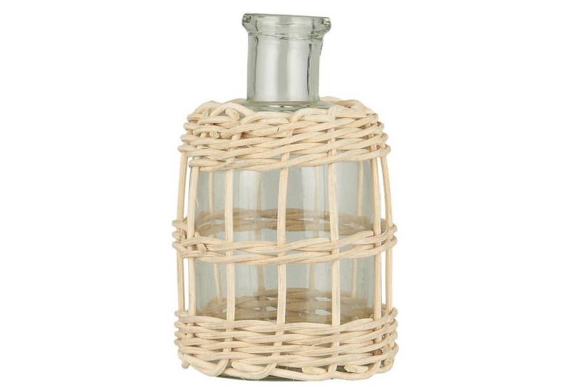 Ib Laursen Windlicht IB Laursen Apothekerglas für Stab Kerzen Ständer Rattan Vase H=13,5 cm (1 x Apothekerglas) von Ib Laursen