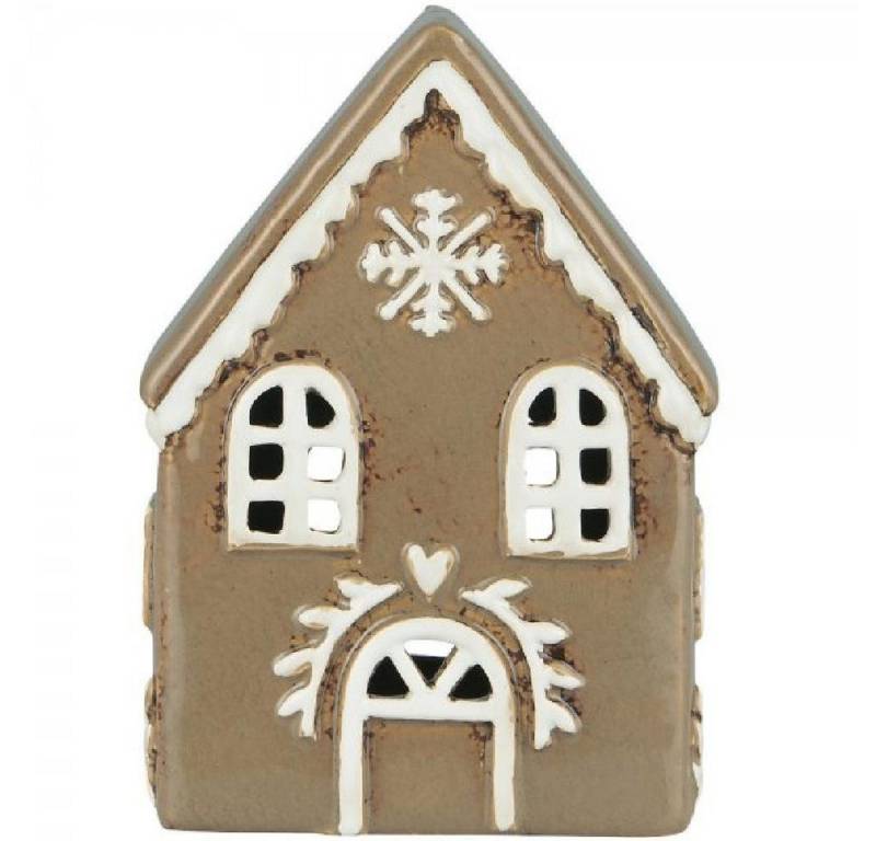 Ib Laursen Windlicht Ib Laursen Haus für Teelicht Stillenat Gingerbread Schneekrystall (8,3 von Ib Laursen