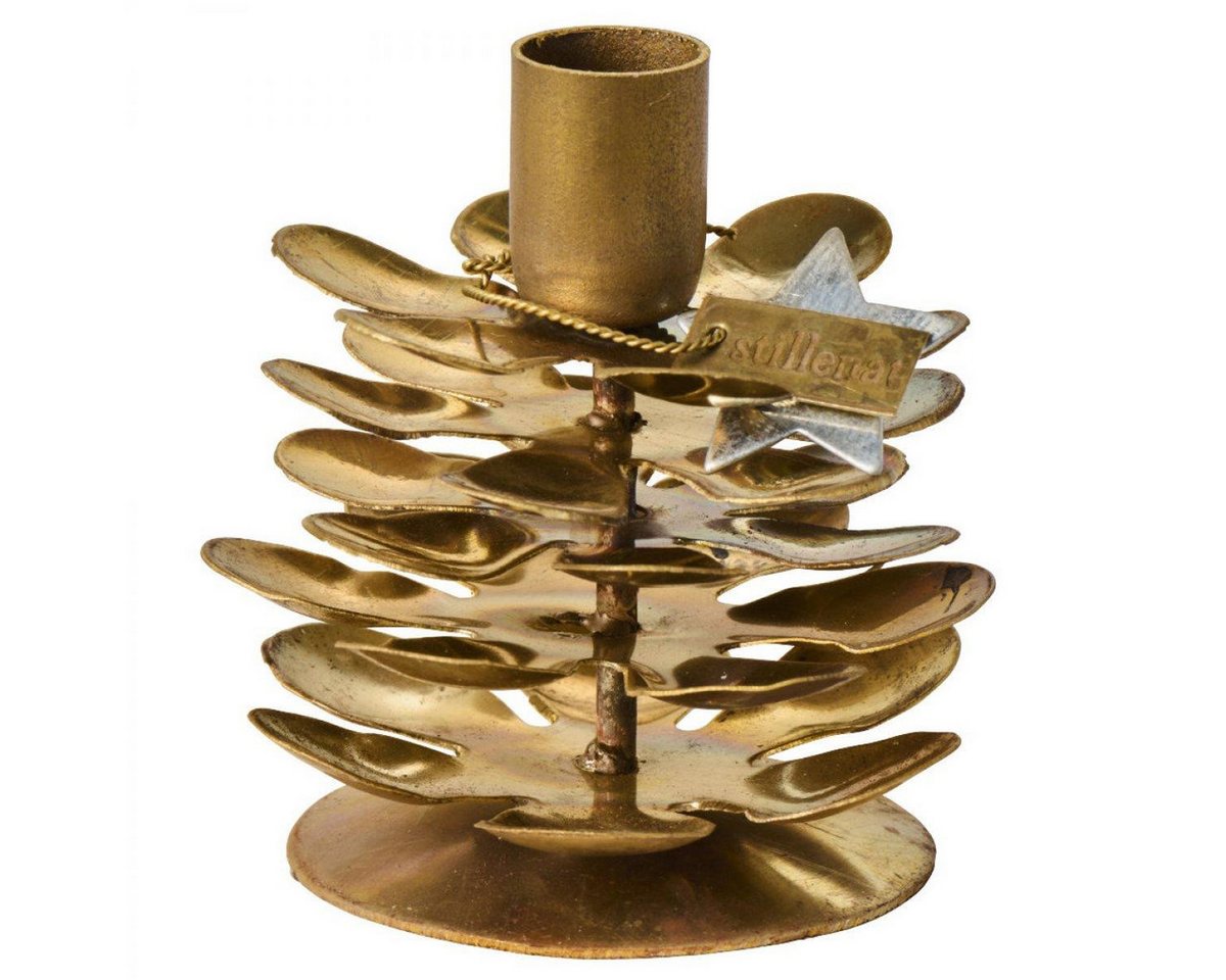 Ib Laursen Windlicht Ib Laursen Kerzenhalter Zapfen Gloria Gold (6x6,5cm) von Ib Laursen