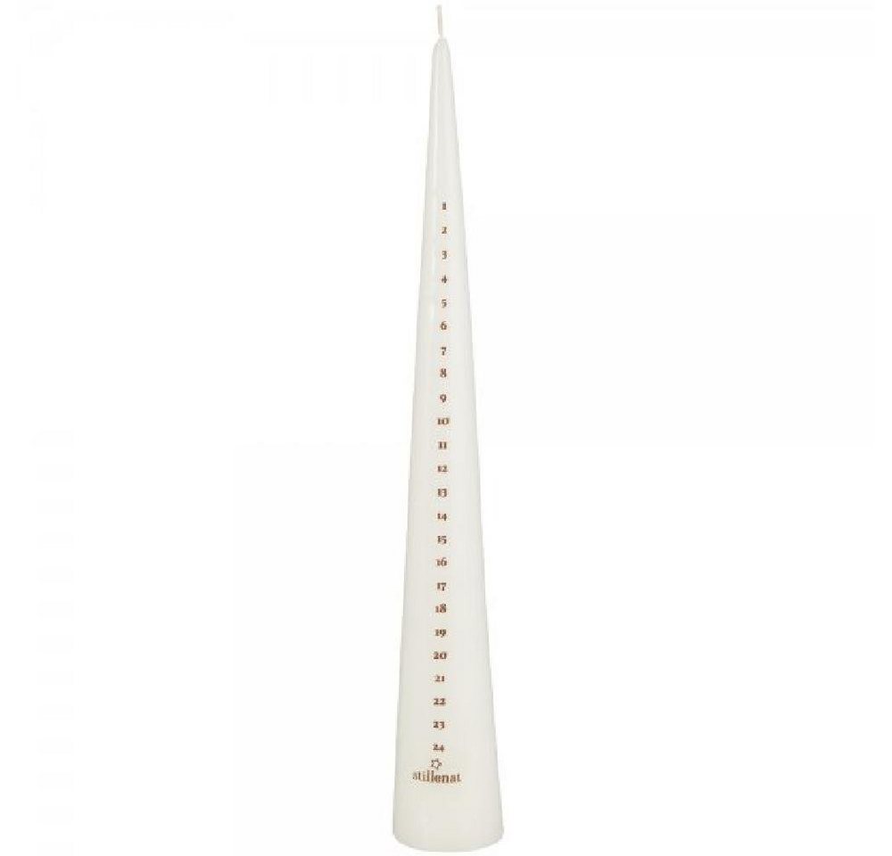 Ib Laursen Windlicht Ib Laursen Weihnachtskerze 1-24 Weiß Kupfer Kegelförmig (35x5cm) von Ib Laursen
