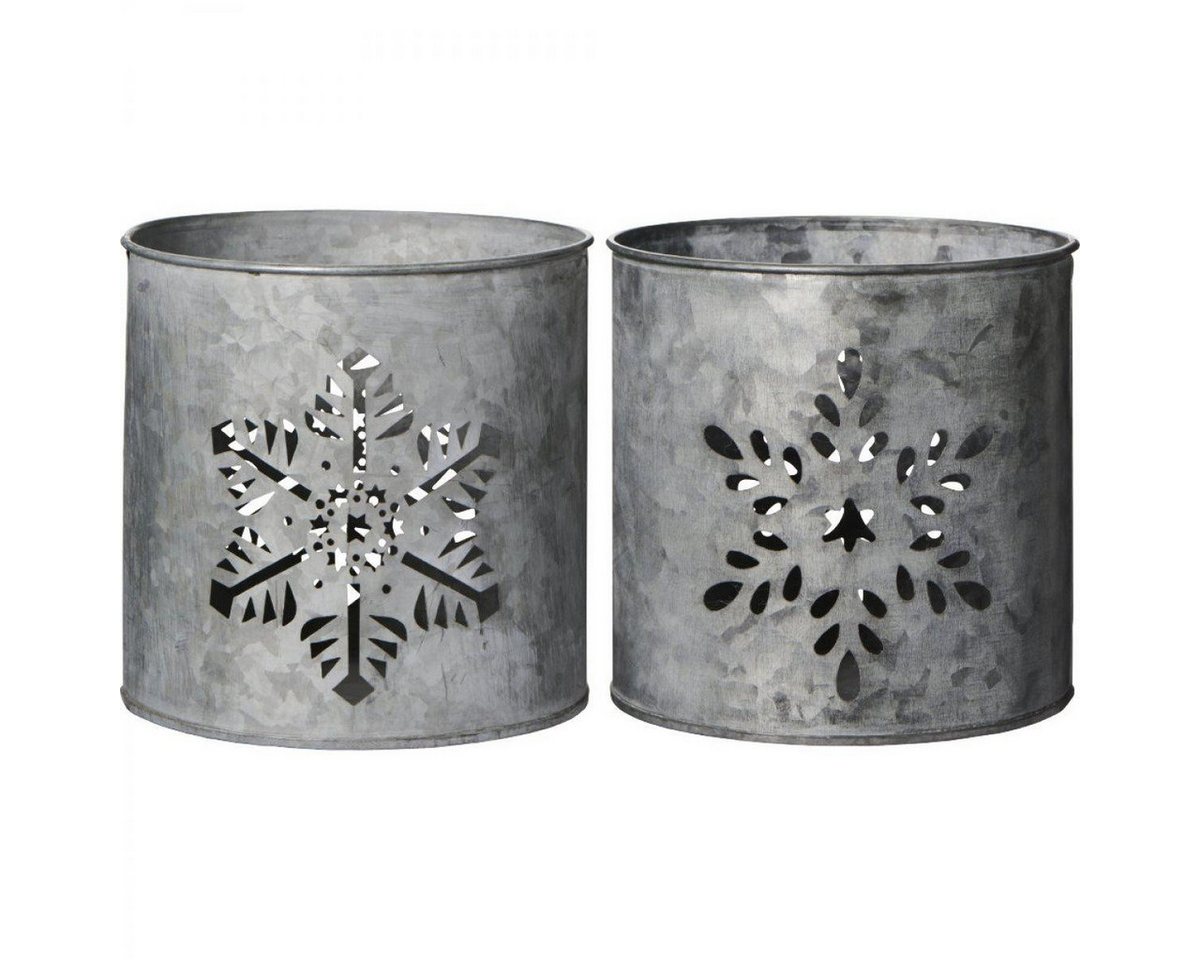 Ib Laursen Windlicht Ib Laursen Windlichter Hurricane Schneekristallmotiv (2-teilig) (14x14 von Ib Laursen