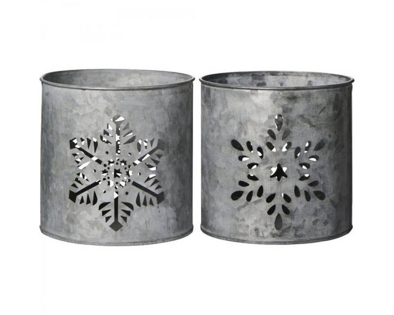 Ib Laursen Windlicht Ib Laursen Windlichter Hurricane Schneekristallmotiv (2-teilig) (14x14 von Ib Laursen