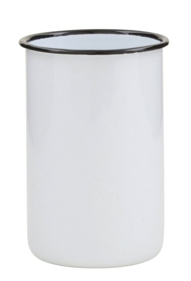 Ib Laursen Zahnputzbecher Ib Laursen - Becher Zahnputzbecher Emaille Weiß Schwarzer Rand Ib Laursen Zahnputzbecher Ib Laursen - Becher Zahnputzbecher Emaille Weiß Schwarzer Rand von Ib Laursen