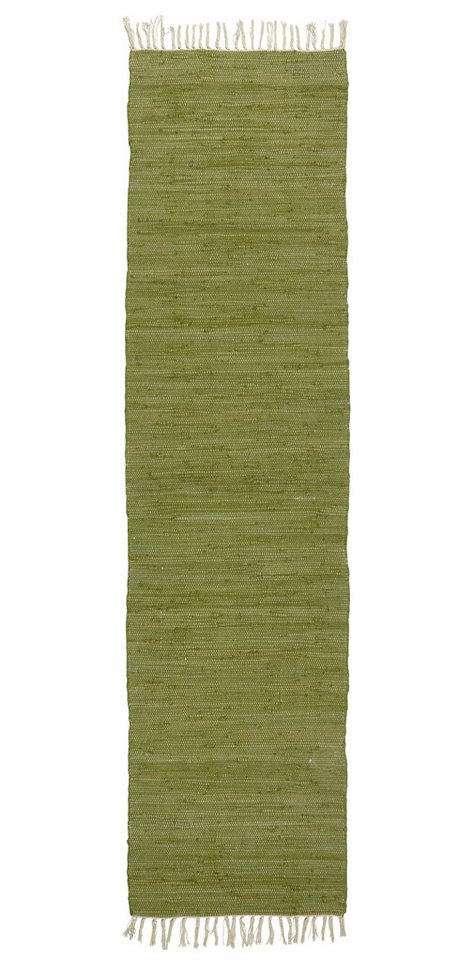 Läufer Ib Laursen - Teppich Läufer Wohnraum 60x250cm Baumwolle Grün 65031-22, Ib Laursen von Ib Laursen