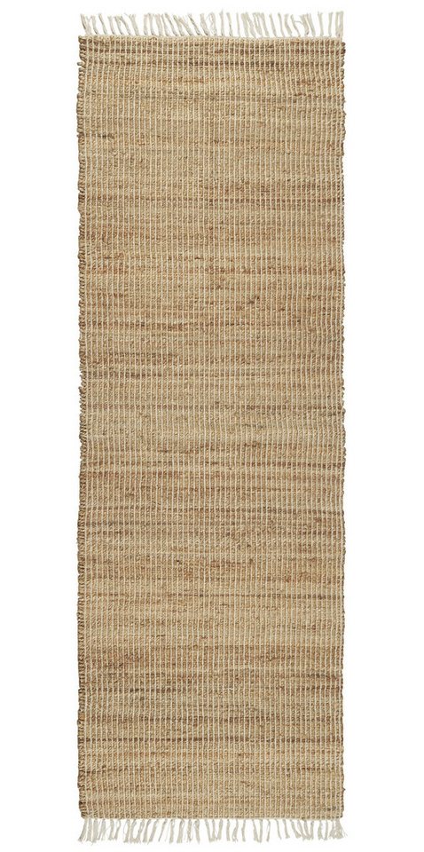 Läufer Ib Laursen - Teppich Läufer Wohnraum 80x250cm Jute Baumwolle Braun, Ib Laursen von Ib Laursen