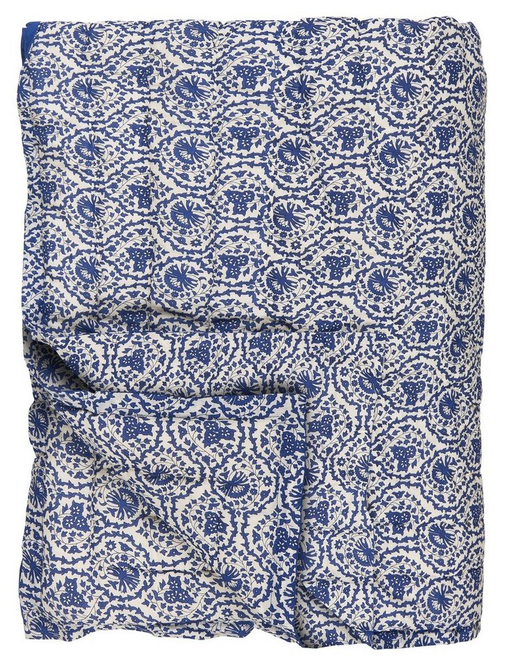 Tagesdecke Ib Laursen - Decke Quilt Tagesdecke Überwurf 170x130cm Muster Blau, Ib Laursen von Ib Laursen