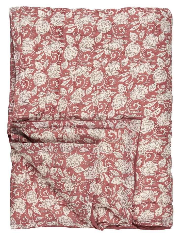 Tagesdecke Ib Laursen - Decke Quilt Tagesdecke Überwurf Rot Weiß Blumen, Ib Laursen von Ib Laursen