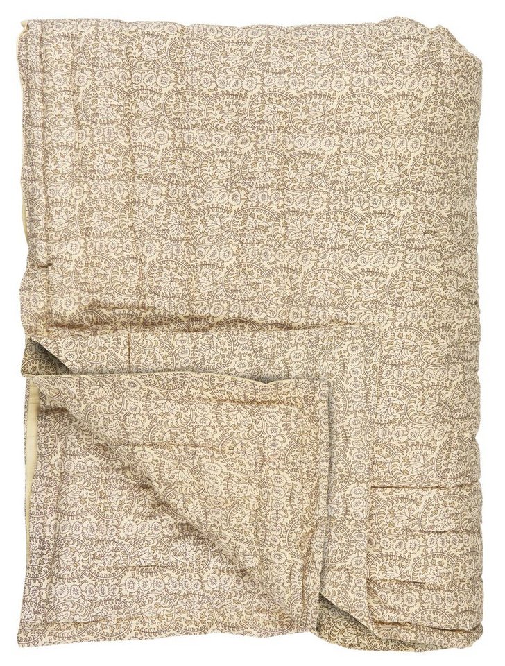 Tagesdecke Laursen - Decke Quilt Tagesdecke Überwurf 170x130cm Muster Beige, Ib Laursen von Ib Laursen