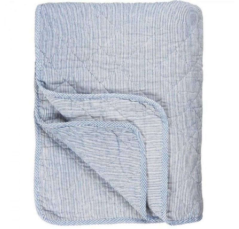 Wohndecke Ib Laursen Decke Quilt Blau-Weiß gestreift, Ib Laursen von Ib Laursen