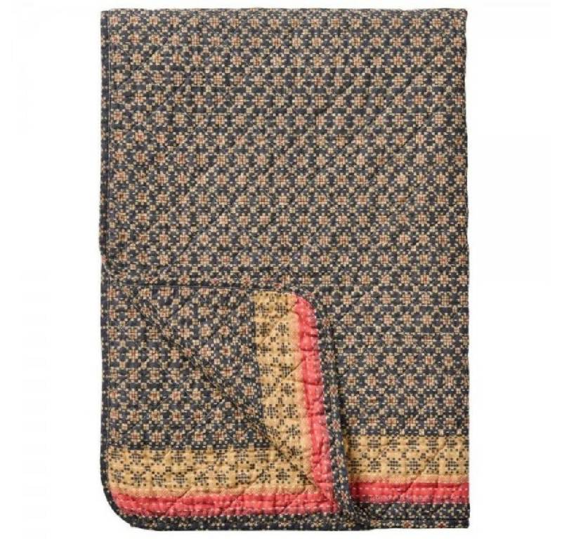 Wohndecke Ib Laursen Quilt Decke Tagesdecke Rosa und Natur Muster (130x180cm), Ib Laursen von Ib Laursen