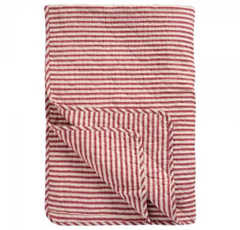 Wohndecke Ib Laursen Quilt Decke Tagesdecke Rot Gestreift, Ib Laursen von Ib Laursen