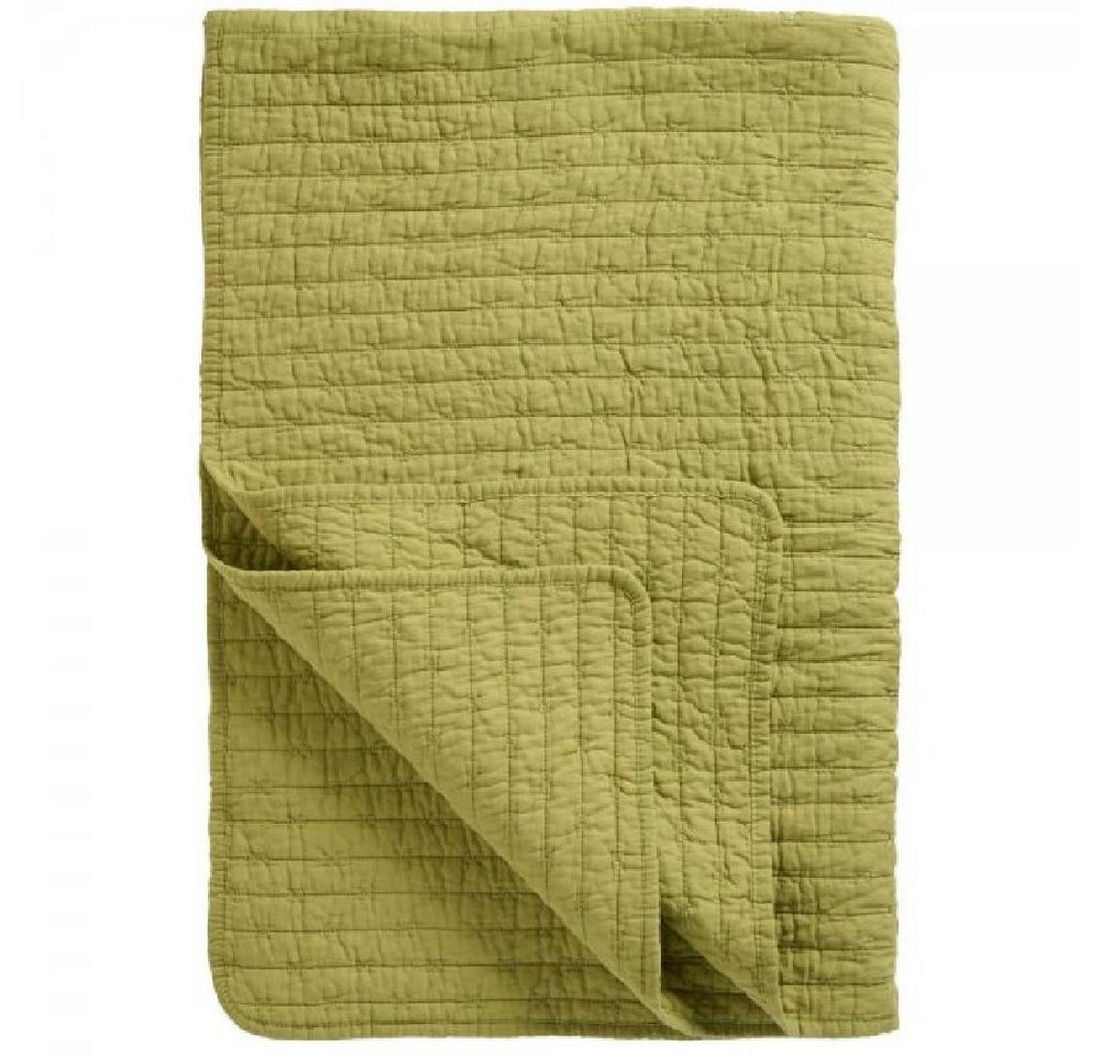 Wohndecke Ib Laursen Tagesdecke Quilt Grün mit Kreuzstichen (130x180cm), Ib Laursen von Ib Laursen