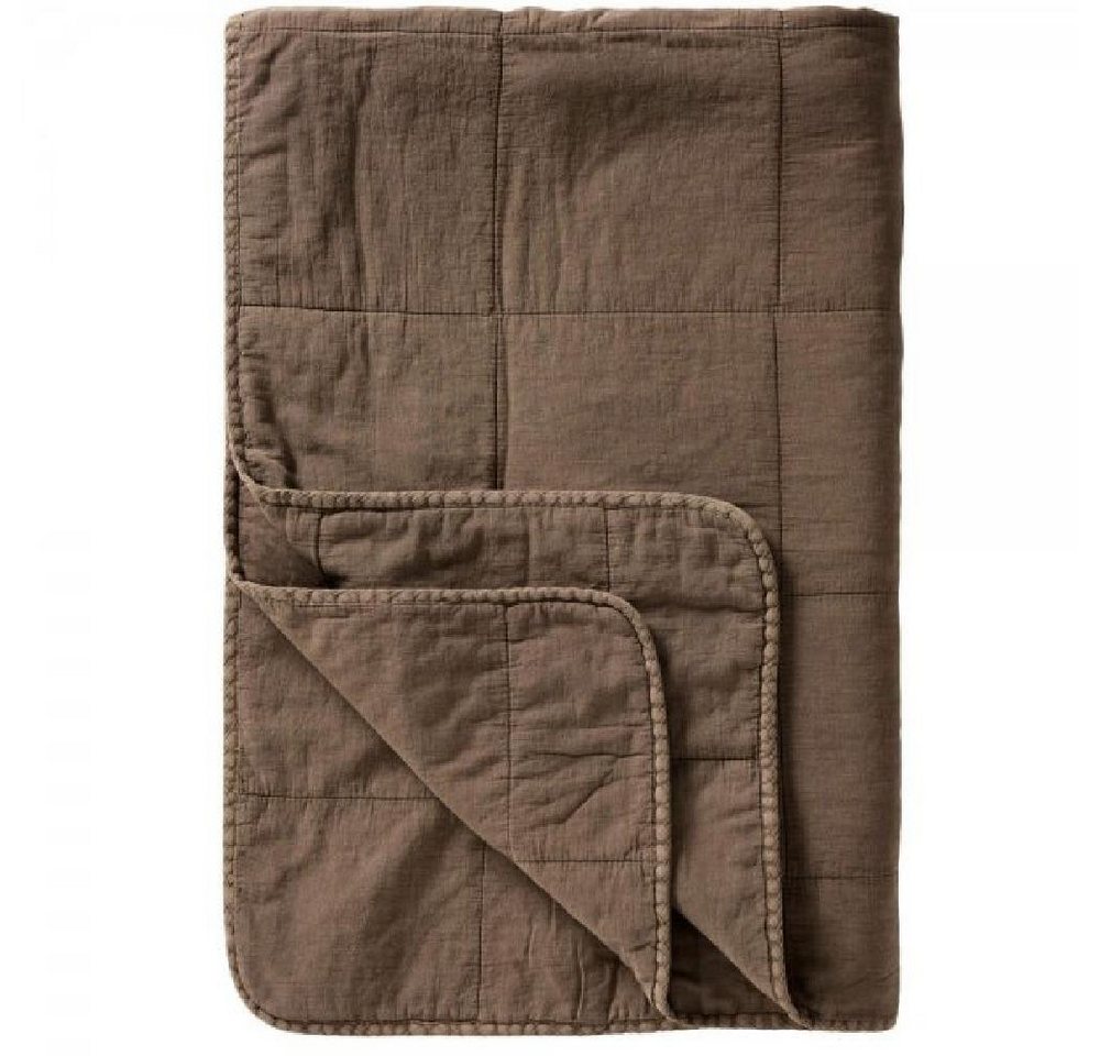 Wohndecke Ib Laursen Tagesdecke Quilt Vintage Chocolate Braun (130x180cm), Ib Laursen von Ib Laursen