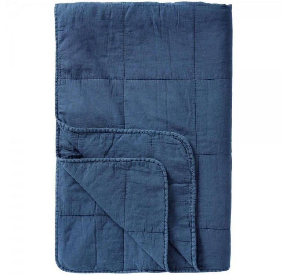 Wohndecke Ib Laursen Tagesdecke Quilt Vintage Indigo (130x180cm), Ib Laursen von Ib Laursen
