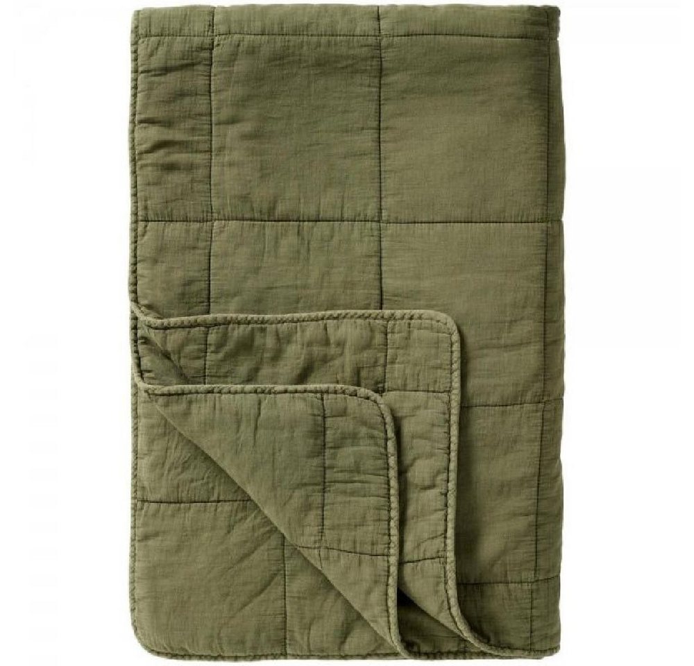 Wohndecke Ib Laursen Tagesdecke Quilt Vintage Olive Grün (130x180cm), Ib Laursen von Ib Laursen
