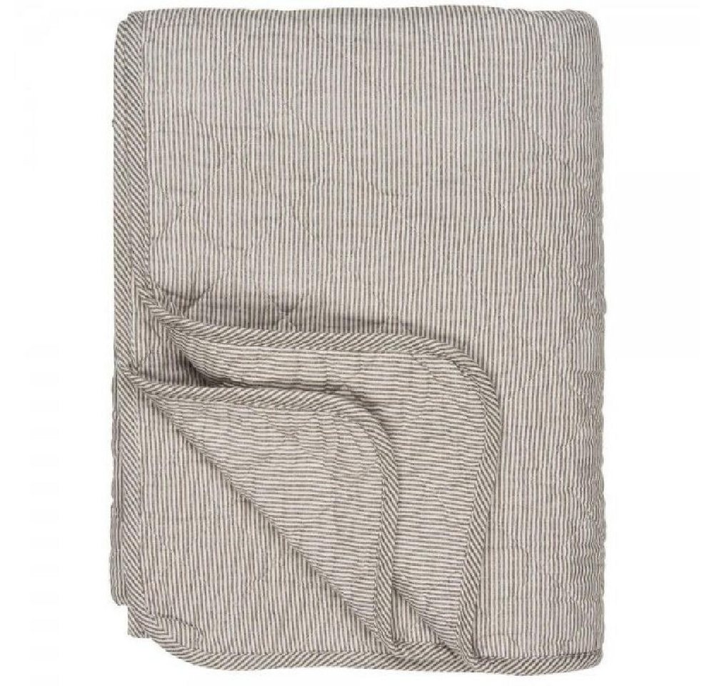 Wohndecke Ib Laursen Tagesdecke Quilt Weiß Erdfarben Gestreift (130x180cm), Ib Laursen von Ib Laursen