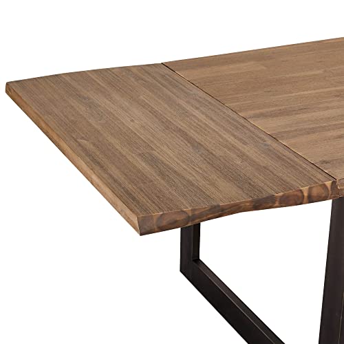Ibbe Design Ansteckplatte Tischplatte für Mallorca Ausziehbar Esstisch Natur Baumkante Massiv Braun Lackiert Akazie Holz Esszimmer Tisch, 90x50x7 cm von Furnhouse