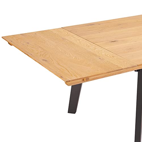 Ibbe Design Ansteckplatte Tischplatte für Sentosa Ausziehbar Esstisch Natur Geölt Massiv Eiche Holz Esszimmer Tisch, 100x500x5 cm von Furnhouse