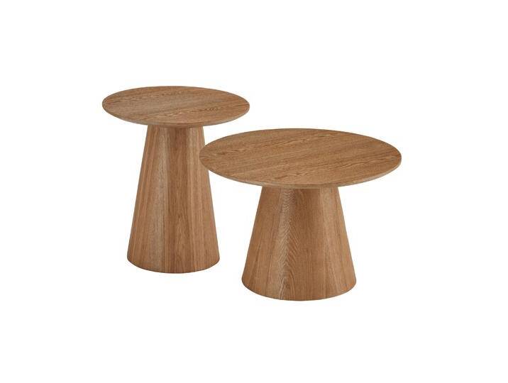 Couchtisch 2er Set ø45/60 cm Tango - Wildeiche Natur von Ibbedesign (Furnhouse)