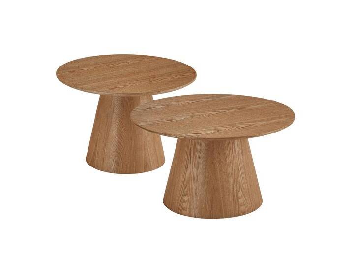 Couchtisch 2er Set ø60/80 cm Tango - Wildeiche Natur von Ibbedesign (Furnhouse)