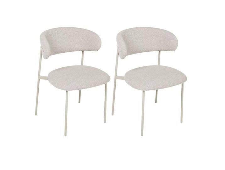 Diana Esszimmerstühle 2er Set - Bouclé-Stoff Beige von Ibbedesign (Furnhouse)