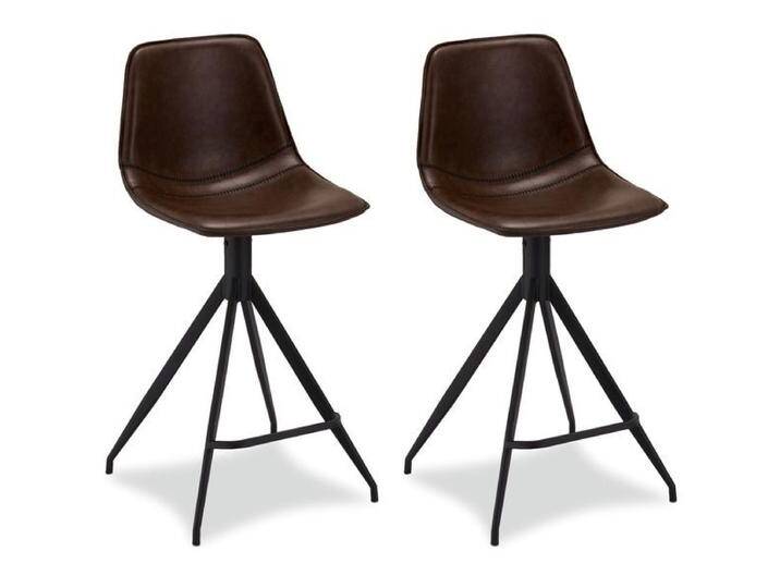 Isabel Barhocker 2er Set - Kunstleder Braun von Ibbedesign (Furnhouse)