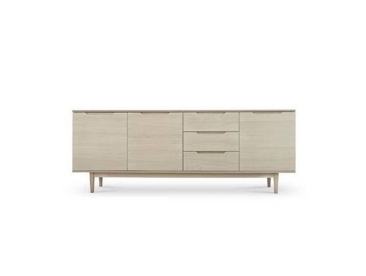 Kerteminde Sideboard mit 3 Türen - 213 cm breit - Eiche Weiß geöltes von Ibbedesign (Furnhouse)