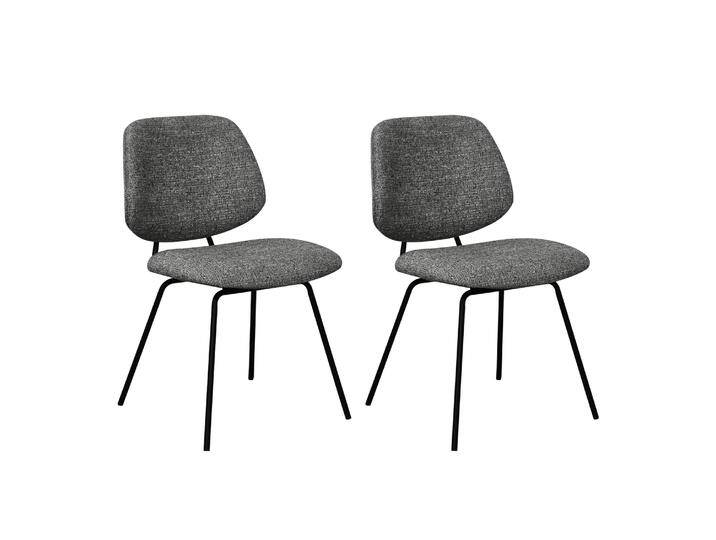 Sofia Esszimmerstühle 2er Set - Bouclé-Stoff Grau von Ibbedesign (Furnhouse)