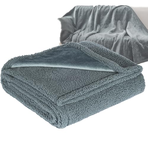 IbdrY Liebesdecke Wasserdicht，liebesdecke - Die wasserdichte Kuscheldecke， Überwurf Fleece Sherpa Decke for Bett Couch Sofaliebesdecke Wasserdicht Sex，wasserdichte Liebesdecke，couchschoner-GLEY||L von IbdrY